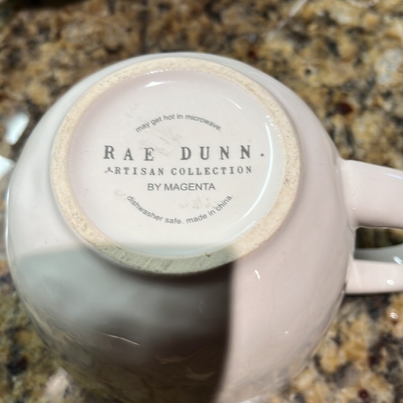 Rae Dunn Ceramic Coffee/Tea Mug Set Cursive Font EUC - Picture 5 of 5